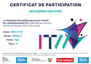 certificat de participation 2022